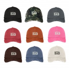 BASKETBALL DAD Distressed Dad Hat Embroidered Sports Parents Cap  Many Colors  eb-36965669